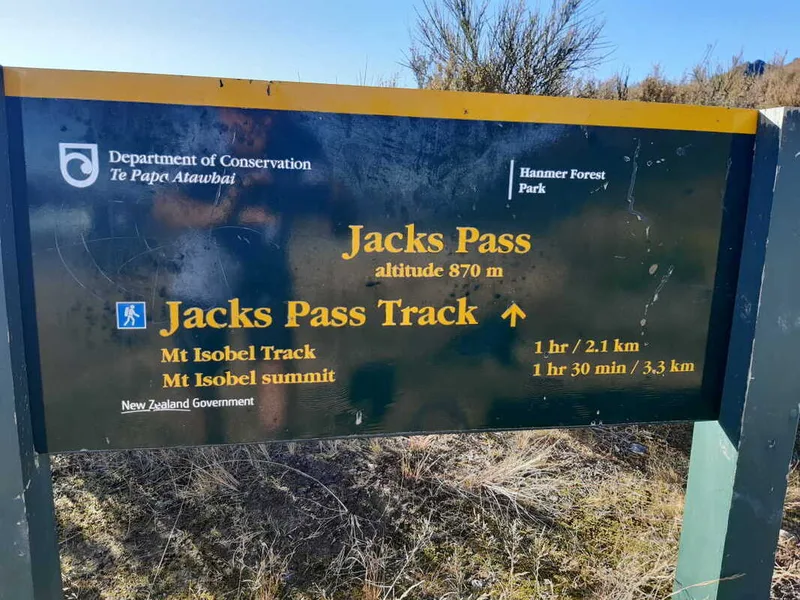 Mt Isobel track start Hanmer